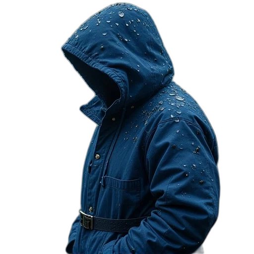 jacket, umbrella, staff, hat transparent PNG cut-out