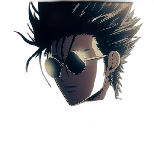 mask, hair, face, jacket transparent PNG cut-out