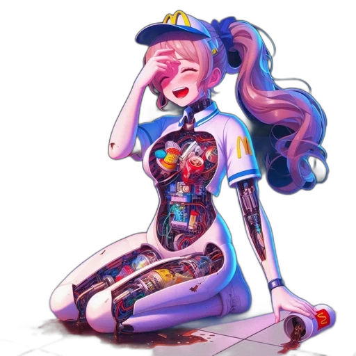 robot, dress, cyberpunk, concept art transparent PNG cut-out