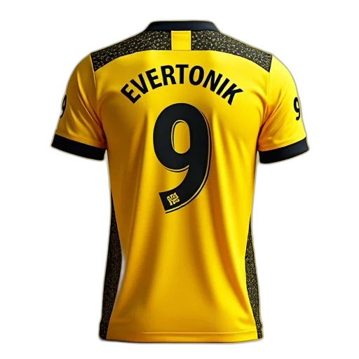 yellow, black, soccer, jersey transparent PNG cut-out