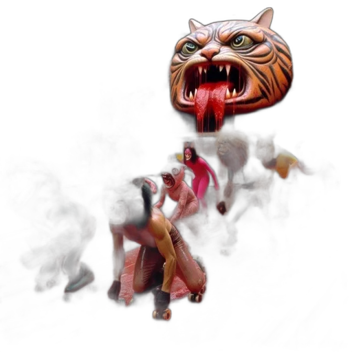 creature, mask, staff, concept art transparent PNG cut-out