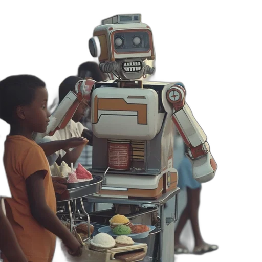 robot, concept art, 3d render, robotic transparent PNG cut-out