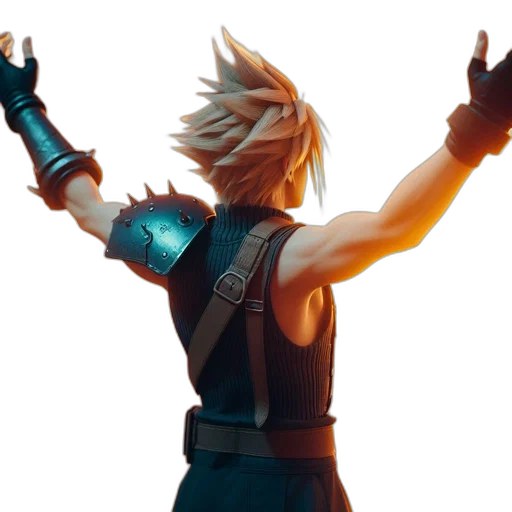 jacket, 3d render, concept art, character transparent PNG cut-out