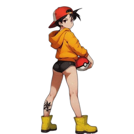 hat, jacket, weapon, concept art transparent PNG cut-out