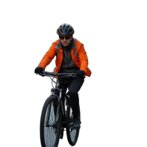 jacket, 3d render, bicycle, safety transparent PNG cut-out