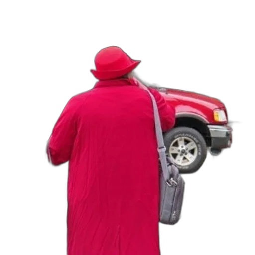 car, jacket, dress, hat transparent PNG cut-out