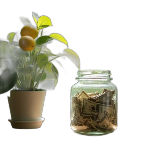3d render, photorealistic, earth tones, money transparent PNG cut-out