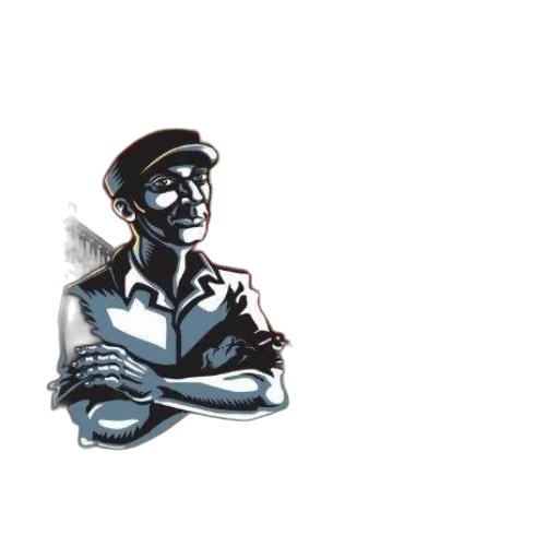 staff, face, hat, robot transparent PNG cut-out