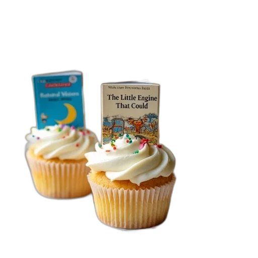 tray, cupcakes, white, frosting transparent PNG cut-out