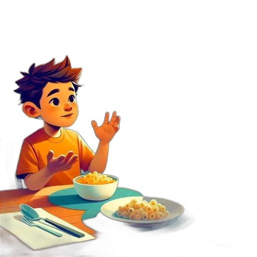 food, concept art, cartoon, 3d render transparent PNG cut-out