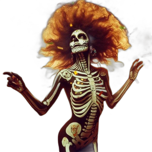 dress, mask, creature, hair transparent PNG cut-out