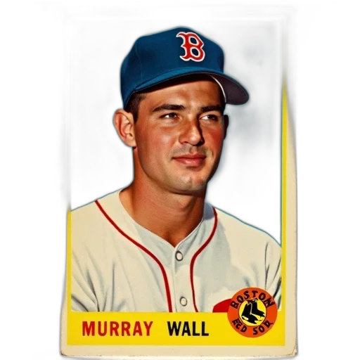 vintage, baseball, card, featuring transparent PNG cut-out