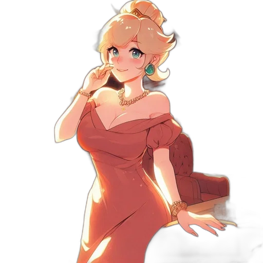 dress, staff, crown, weapon transparent PNG cut-out