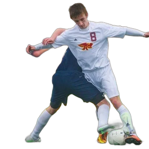 soccer, player, white, jersey transparent PNG cut-out