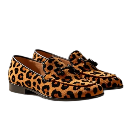 shoes, leopard, print, velvet transparent PNG cut-out
