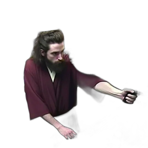 staff, creature, jacket, hair transparent PNG cut-out