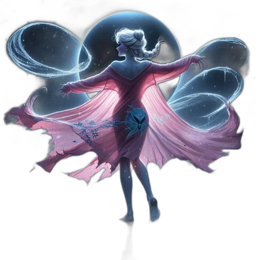 creature, mask, staff, dress transparent PNG cut-out