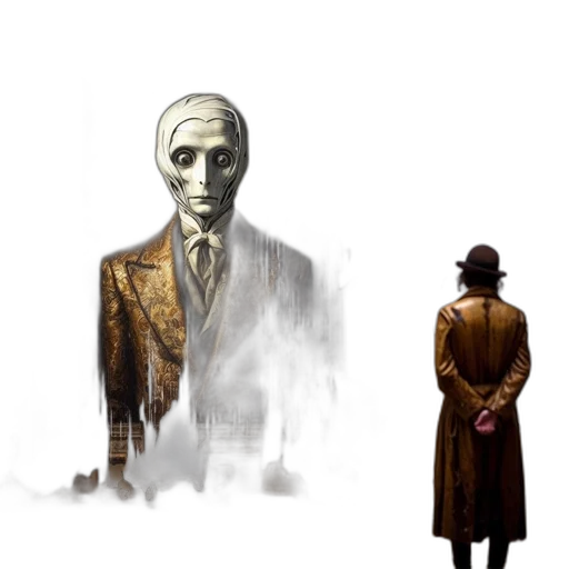 mask, jacket, face, staff transparent PNG cut-out