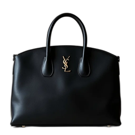 saint, laurent, leather, tote transparent PNG cut-out