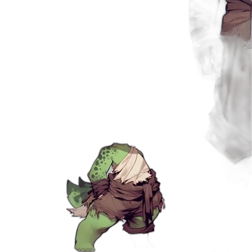 dragon, creature, staff, mask transparent PNG cut-out