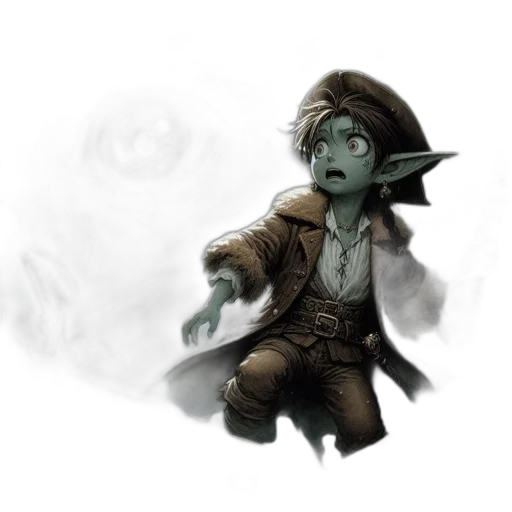 staff, mask, creature, fantasy art transparent PNG cut-out