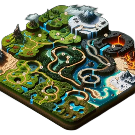 concept art, fantasy art, fantastical, isometric transparent PNG cut-out