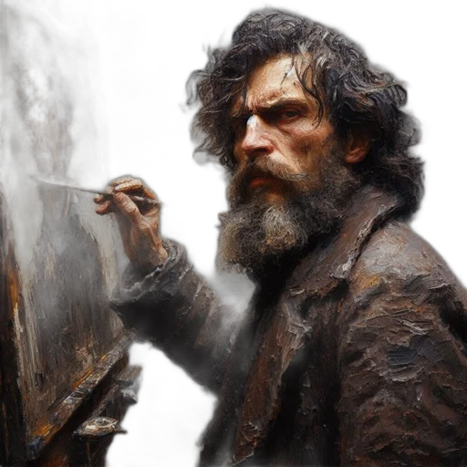jacket, photorealistic, oil painting, concept art transparent PNG cut-out
