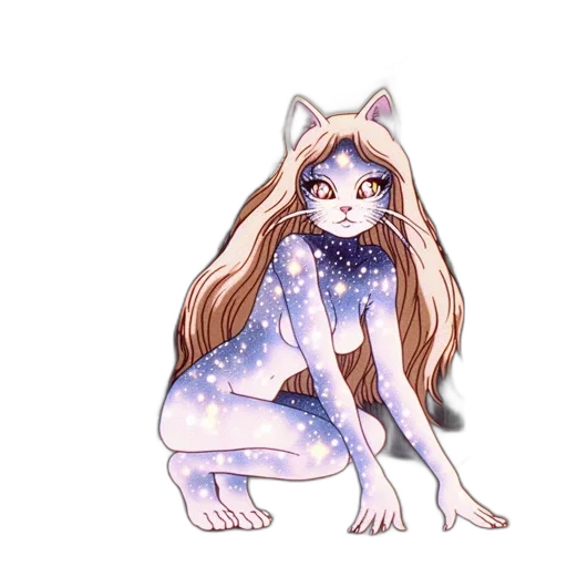 creature, dress, staff, watercolor transparent PNG cut-out