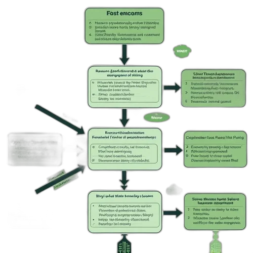 green, detailed, flowchart, illustrating transparent PNG cut-out
