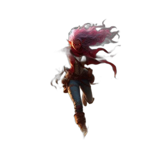 hair, weapon, staff, dragon transparent PNG cut-out
