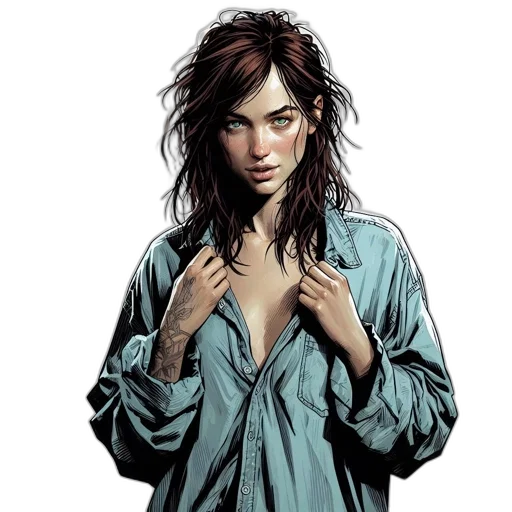 jacket, comic book art, concept art, photorealistic transparent PNG cut-out