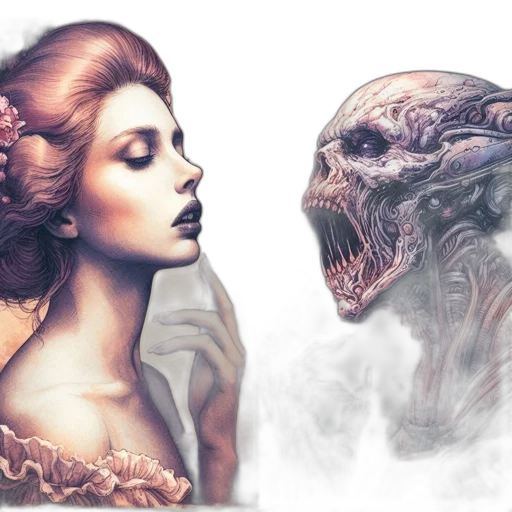 mask, fantasy art, concept art, comic book art transparent PNG cut-out