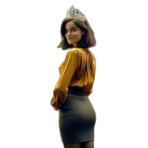 crown, dress, hat, staff transparent PNG cut-out