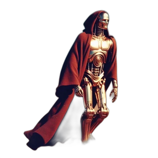 robot, sword, staff, concept art transparent PNG cut-out
