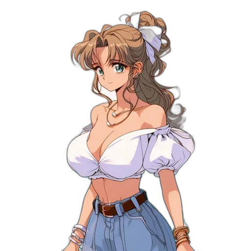 dress, staff, anime, pixel art transparent PNG cut-out
