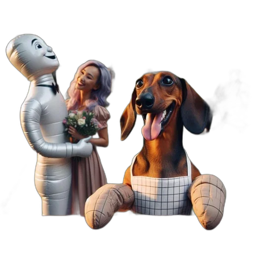 robot, animal, concept art, 3d render transparent PNG cut-out