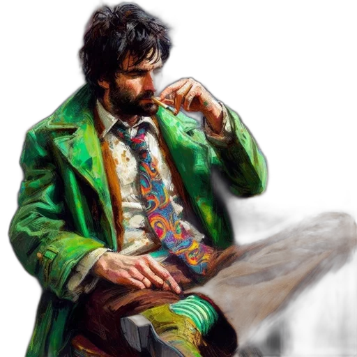 jacket, oil painting, photorealistic, concept art transparent PNG cut-out