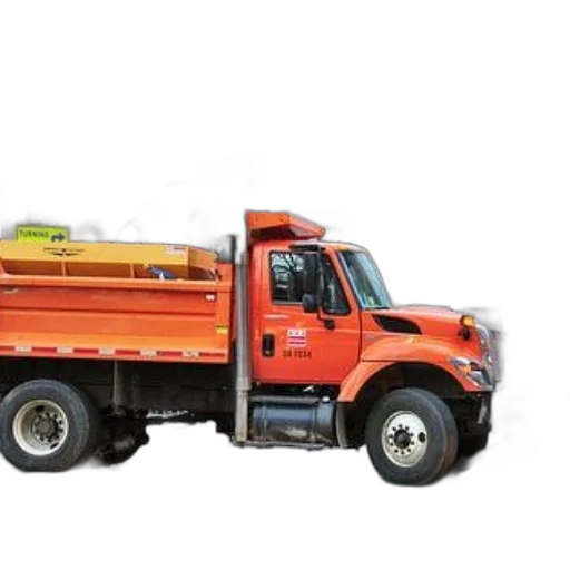 weapon, orange, dump, truck transparent PNG cut-out