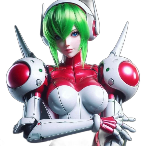 robot, weapon, concept art, 3d render transparent PNG cut-out