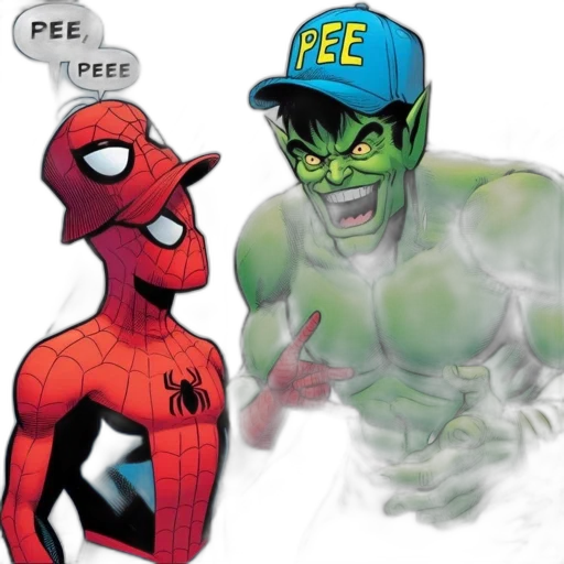 mask, comic book art, concept art, green transparent PNG cut-out