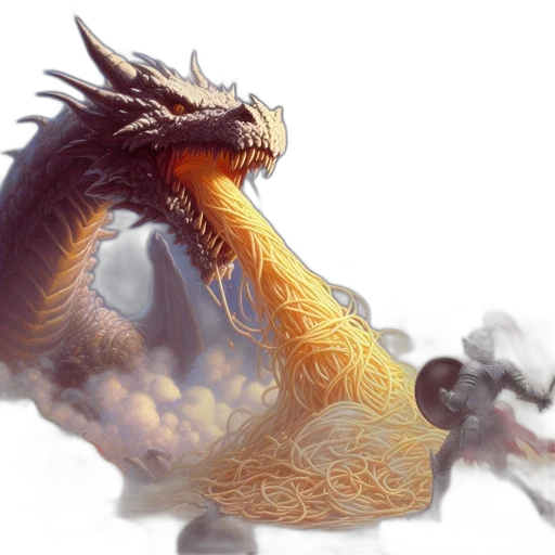 dragon, creature, sword, fantasy art transparent PNG cut-out