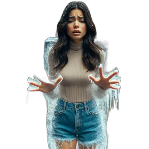 jacket, dress, hair, creature transparent PNG cut-out