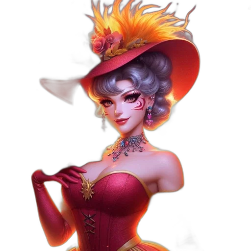 hat, crown, staff, dress transparent PNG cut-out