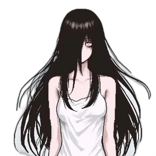 dress, hair, mask, staff transparent PNG cut-out