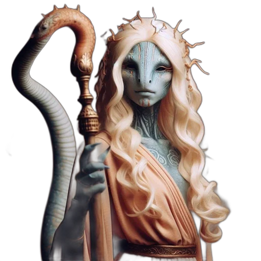staff, creature, fantasy art, concept art transparent PNG cut-out