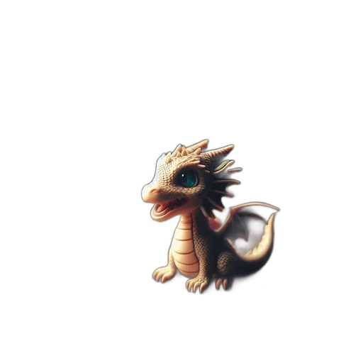 dragon, creature, staff, animal transparent PNG cut-out