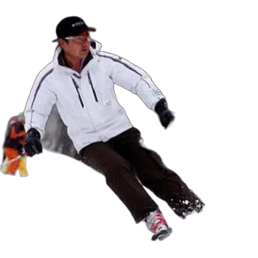 jacket, staff, photorealistic, skier transparent PNG cut-out