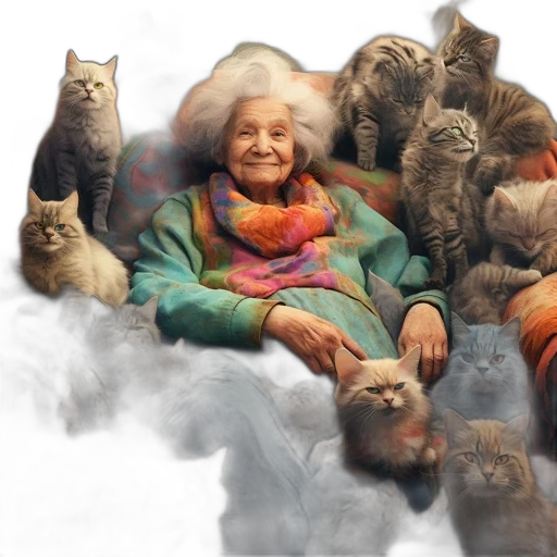 animal, photorealistic, concept art, elderly transparent PNG cut-out