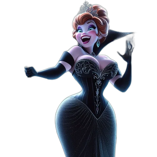 dress, concept art, comic book art, fantasy art transparent PNG cut-out