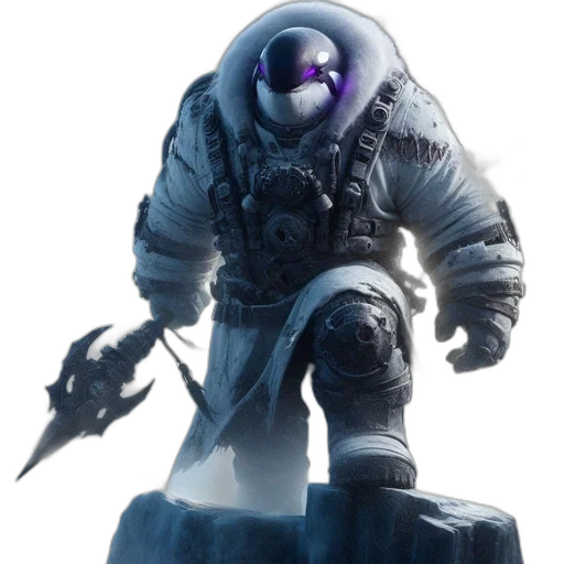 robot, mask, staff, creature transparent PNG cut-out